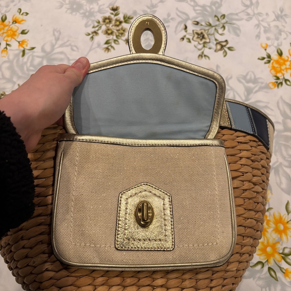 Coach Basket Weave Multicolored Purse - Picture 3 of 9